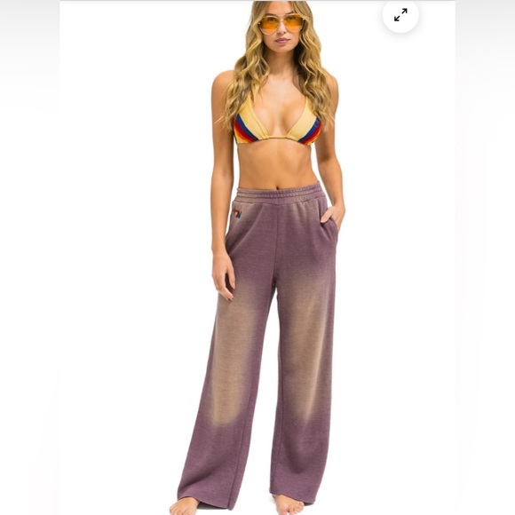 Aviator Nation essential wide leg pocket sweatpants size Small - Picture 1 of 9
